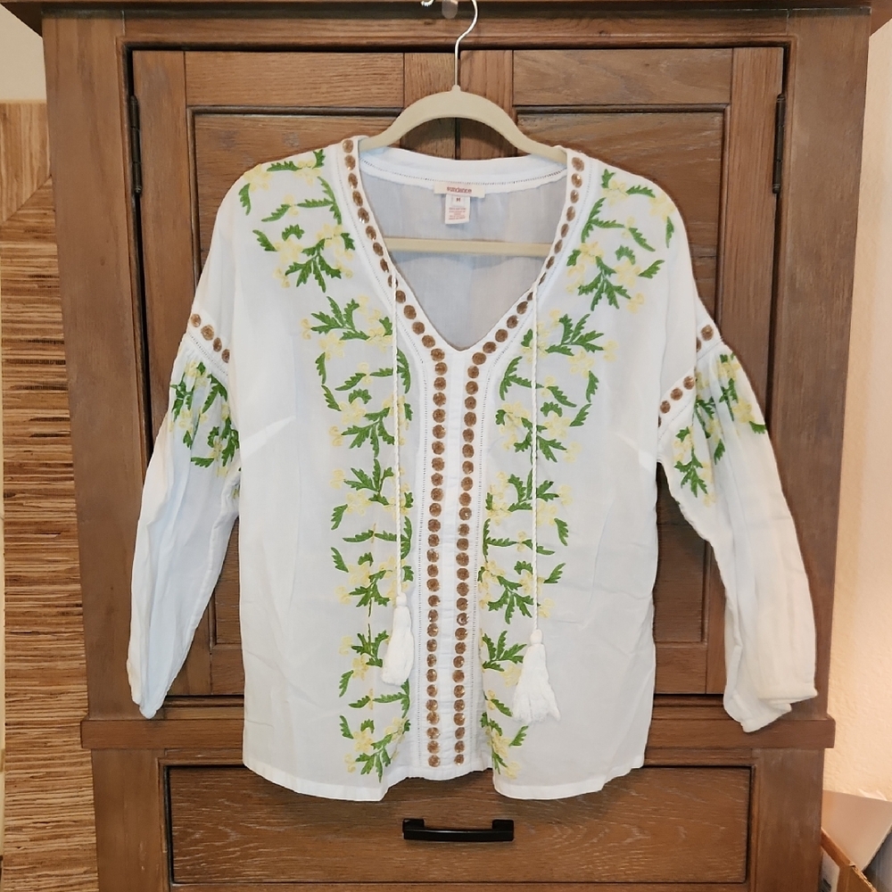 🎉Sundance Moroccan Dreams Beachy Tunic Top Size M